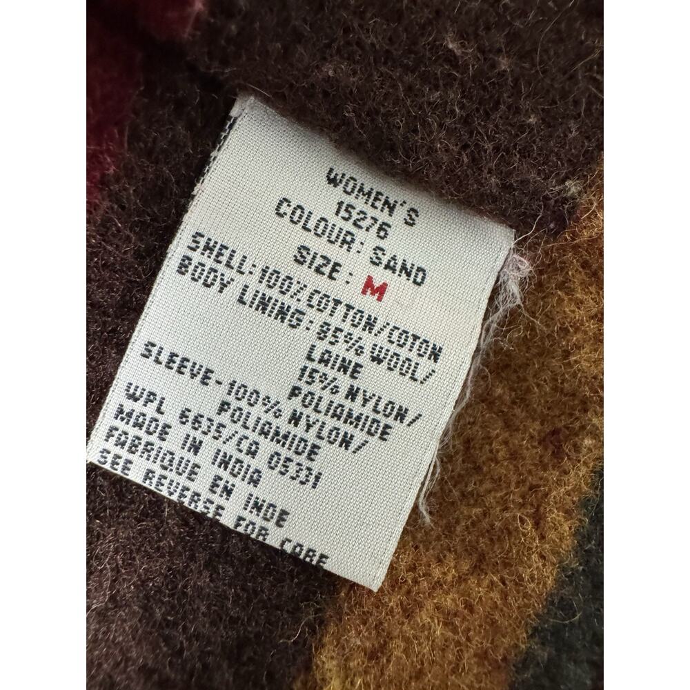 Vintage Woolrich Women's M Beige Remove Wool Blend Blanket Lined Chore Barn Coat - Picture 5 of 16